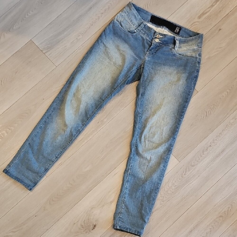 Y2K Low Rise Bedazzled Six One Skinny Jeans